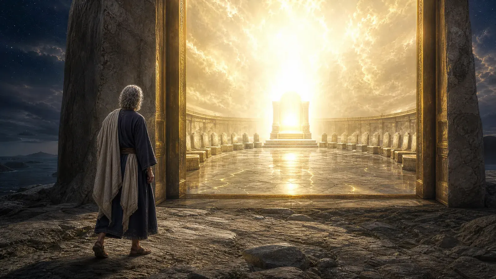 The throne and the sea of glass