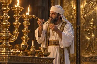 Gold lamps and snuffers kept burning