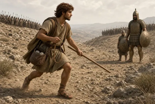 1 Samuel 17:1-3: There was a valley between them
