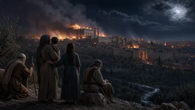 2 Kings 25:8-12: He carried away captive all Jerusalem