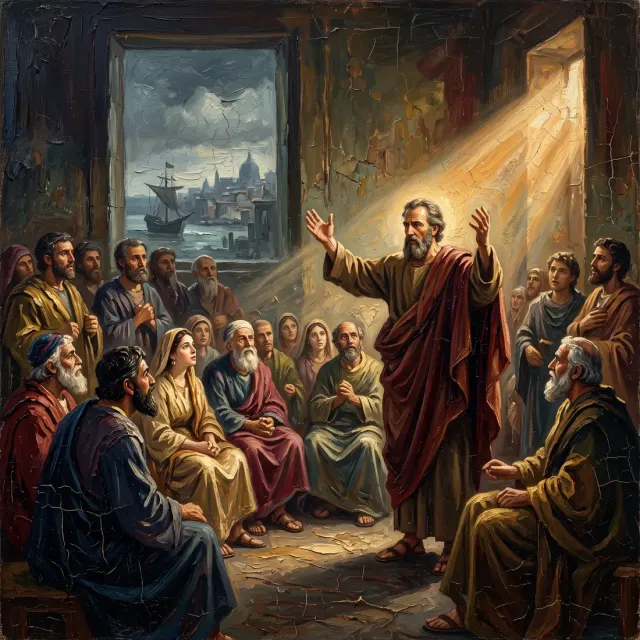 Acts 28:15: He thanked God, and took courage