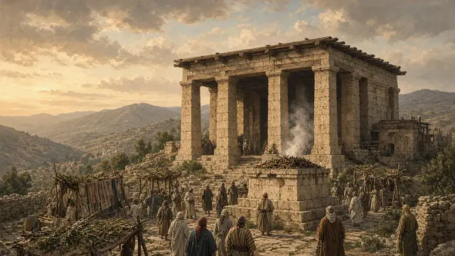 Ezra 3:3: They set the altar upon his bases, for fear was upon them