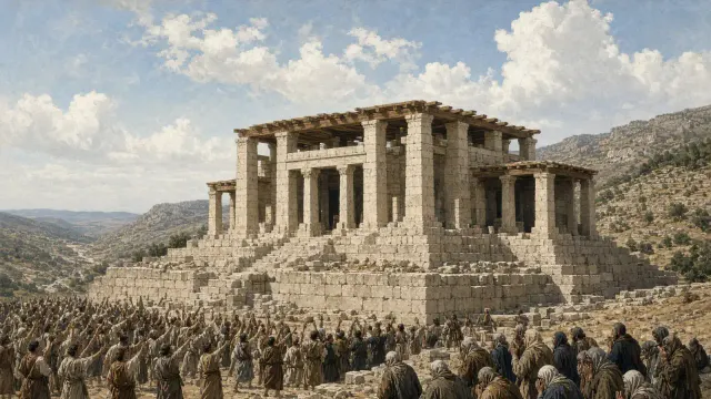 Ezra 3:12-13: The people could not discern the shout from the weeping