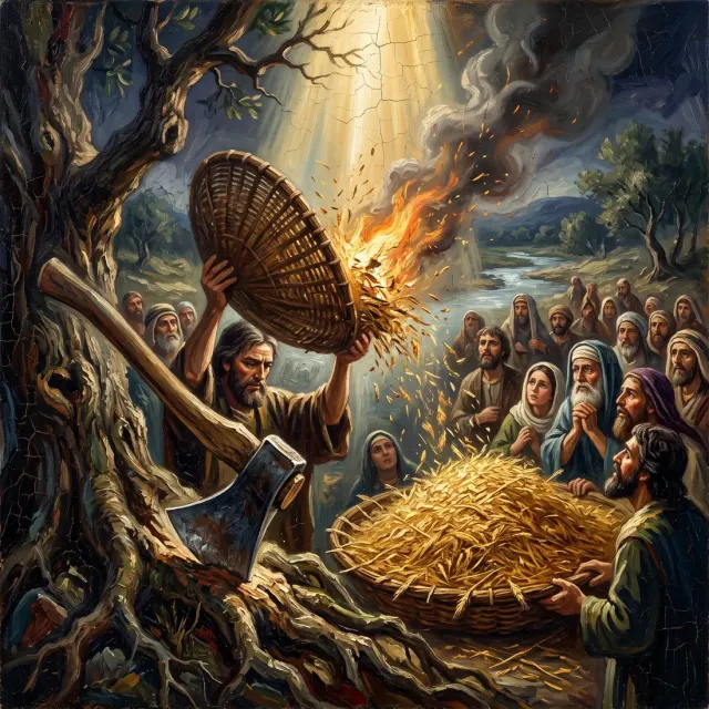 Matthew 3:7-10: The axe is laid unto the root of the trees